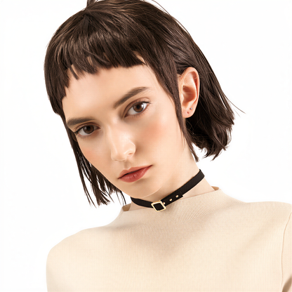Black Leather Punk Choker — alt from Technodystopop