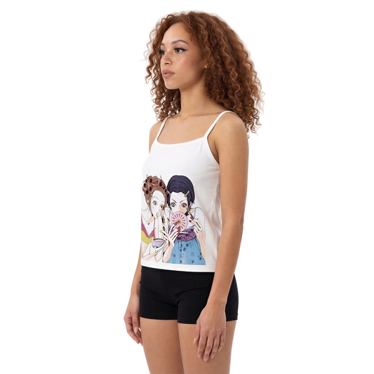 alternate angle of Punk Letter Sling Top, festival fashion