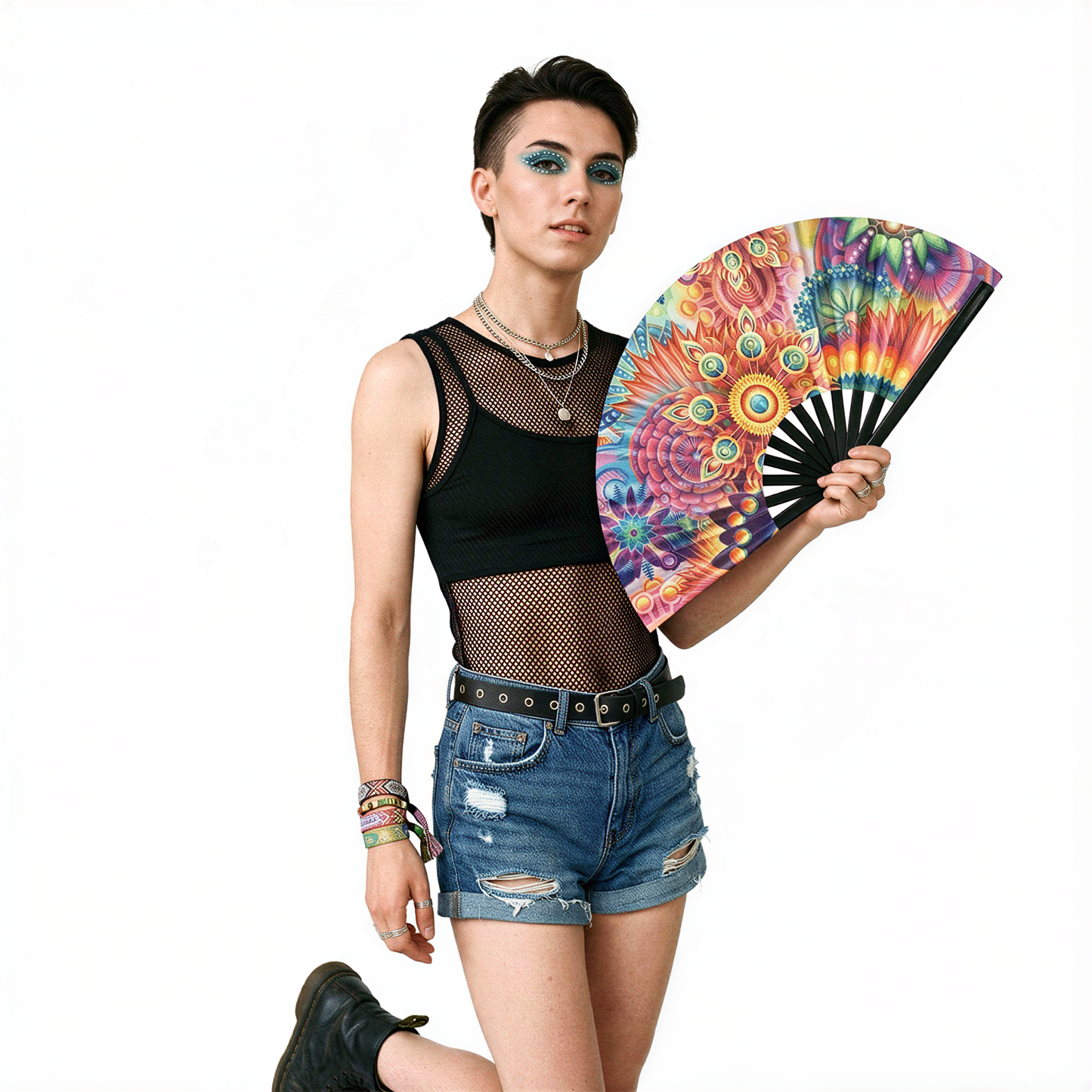 styling shot of Large Japanese Rave Fan, alt