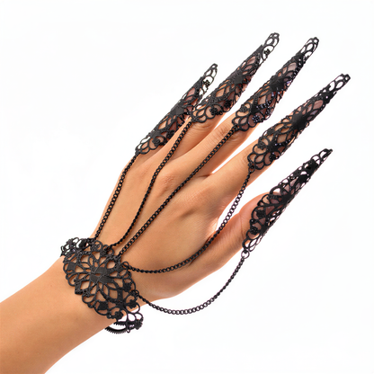 Chain Link Claw Bracelet in Black — festival fashion