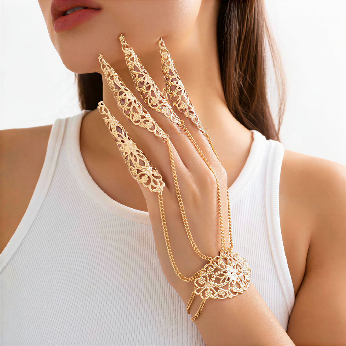 Chain Link Claw Bracelet in Gold — festival fashion