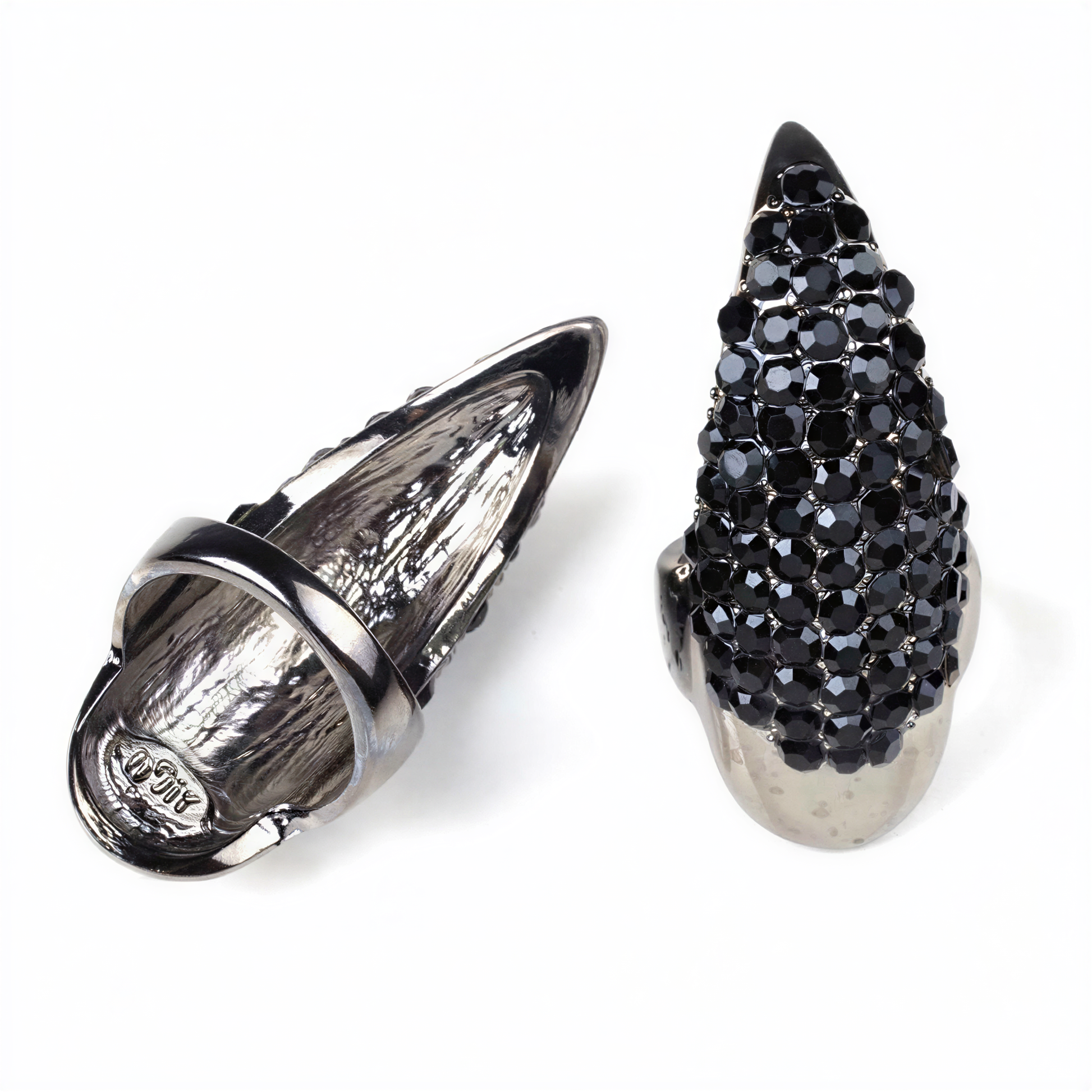product shot of Crystal Claw Nail Rings, festival fashion