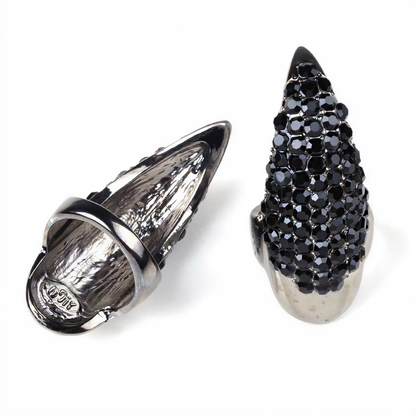 product shot of Crystal Claw Nail Rings, festival fashion