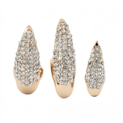 additional view of Crystal Claw Nail Rings, festival fashion