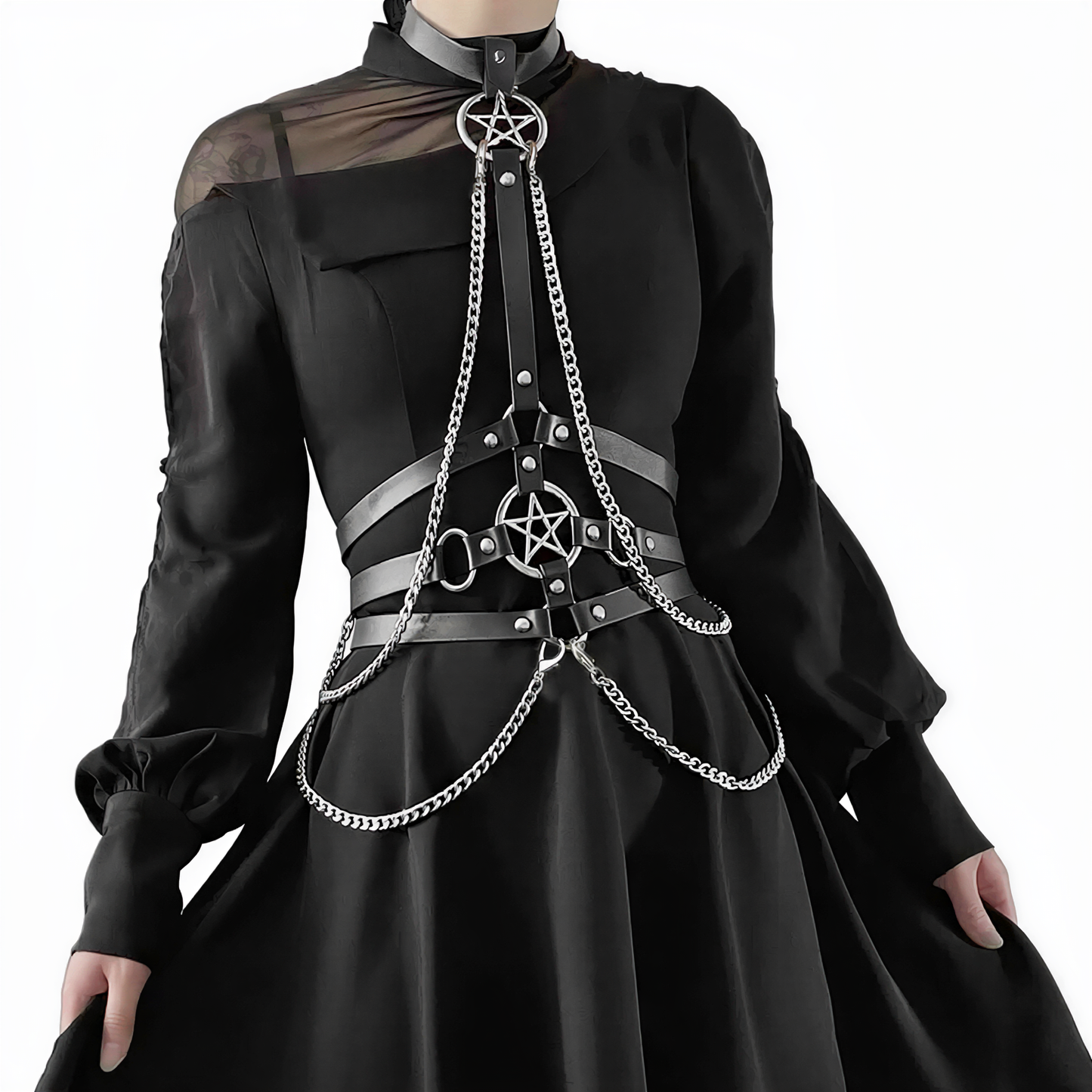 Festival Body Chain Harness in Anarchy — alt