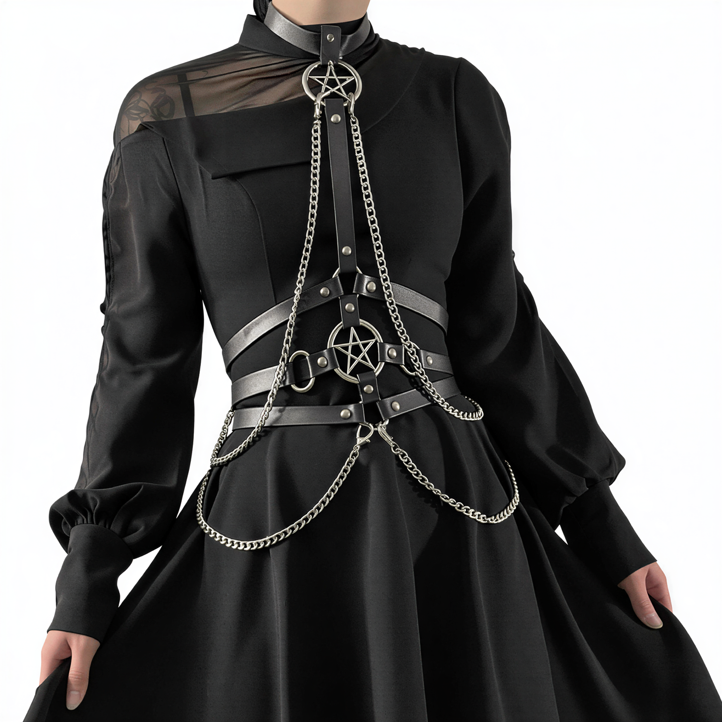 additional view of Festival Body Chain Harness, alt