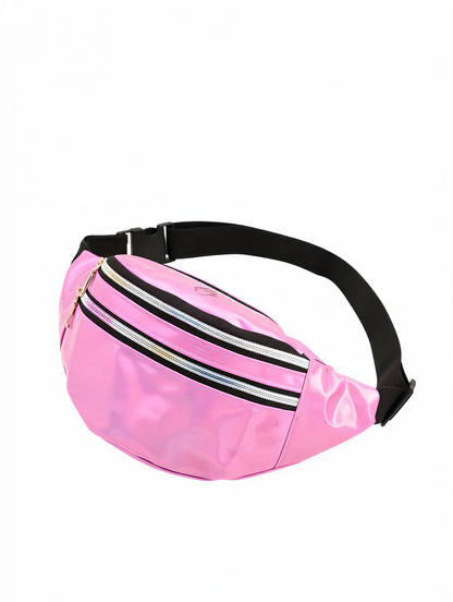 Holographic Fanny Pack in Pink — alt