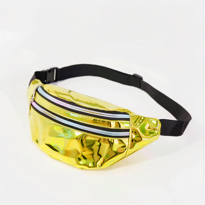 Holographic Fanny Pack in Yellow — retrofuture