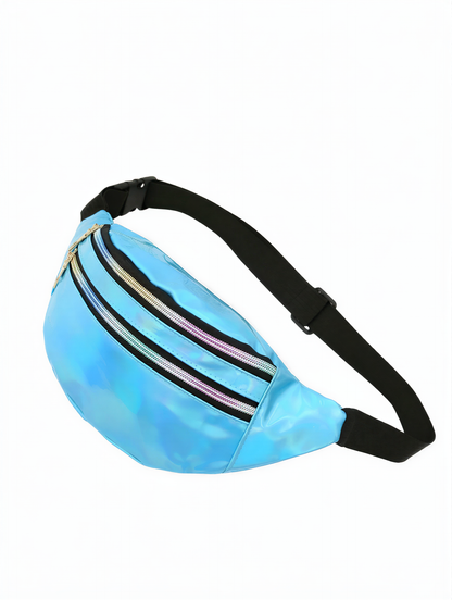 Holographic Fanny Pack in Light Blue — retrofuture