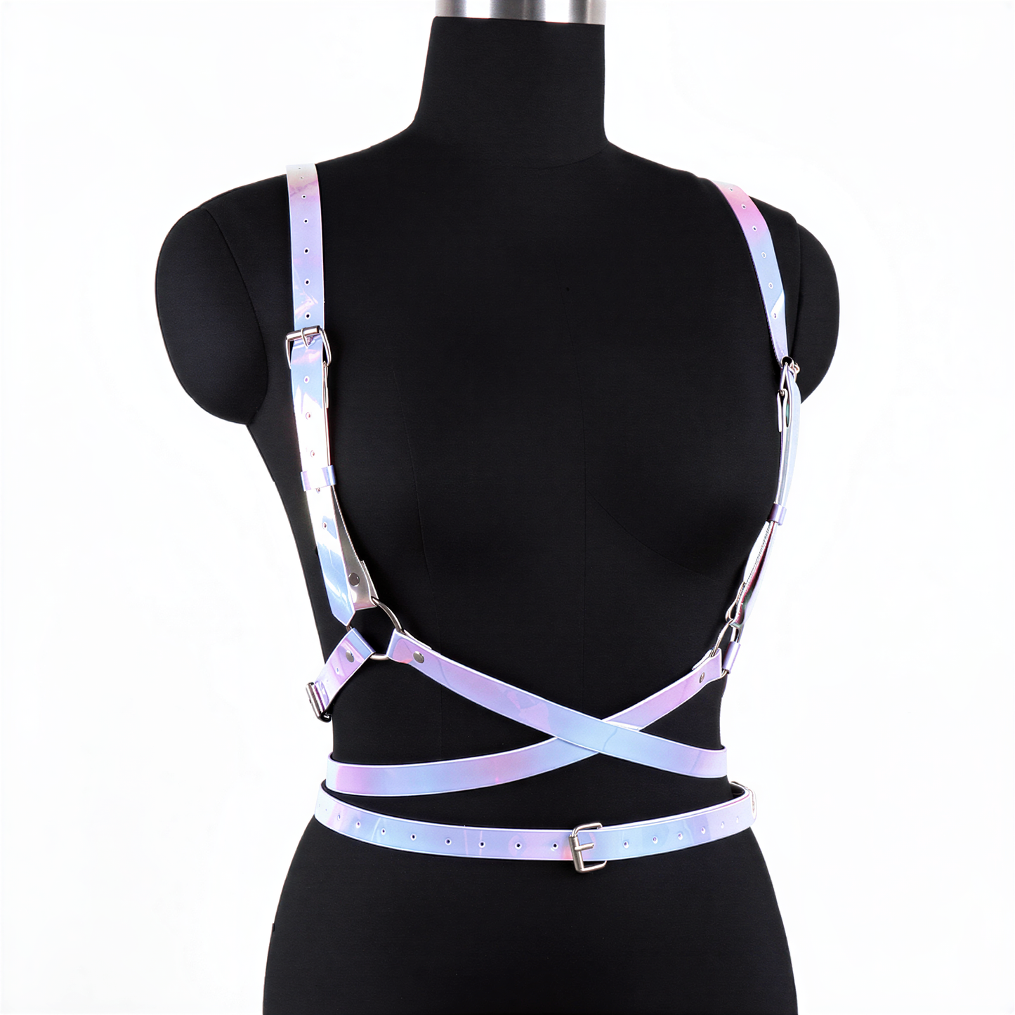 styling shot of Angel Wing Leather Harness, alt