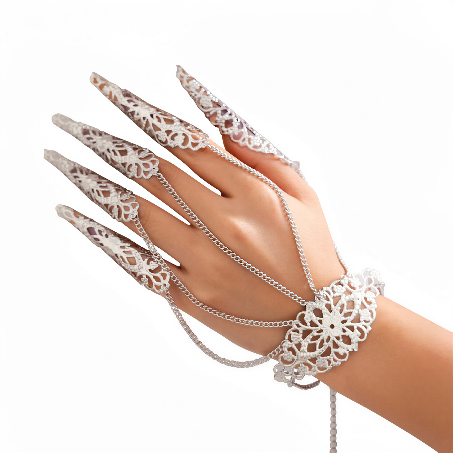 Chain Link Claw Bracelet in Silver — festival fashion