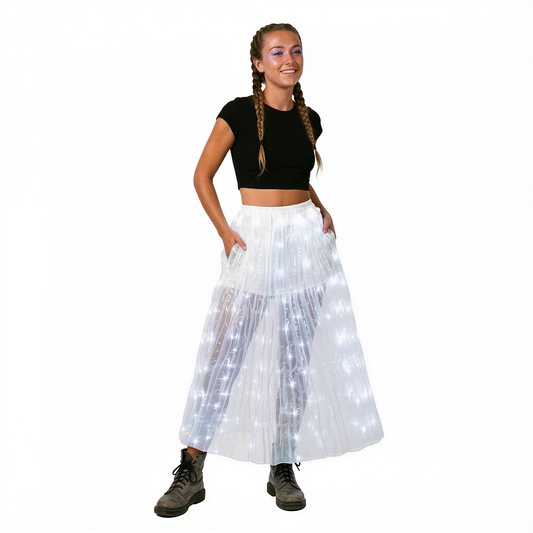 close-up of LED Light-Up Skirt, cyberpunk