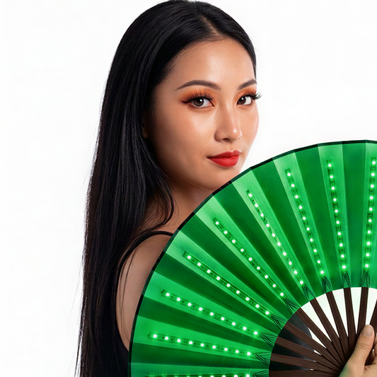 LED Folding Fan — retrofuture from Technodystopop