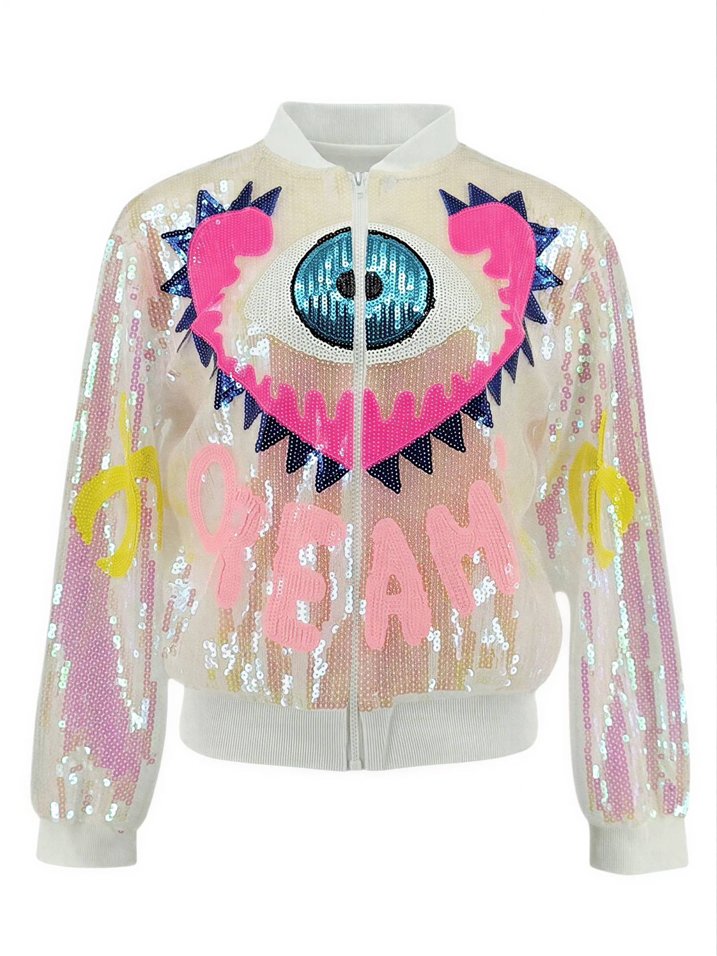 Evil Eye Sequin Bomber