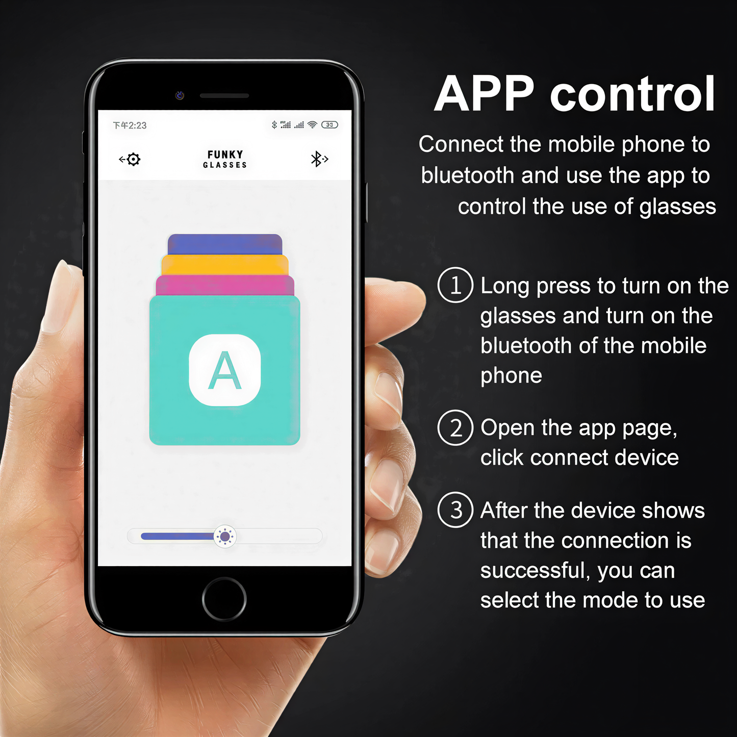 Scrolling LED Display Glasses
