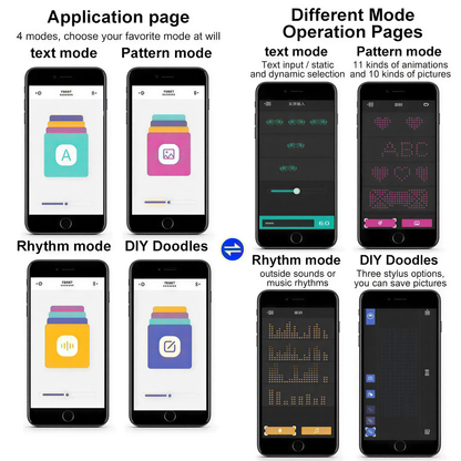 Scrolling LED Display Glasses