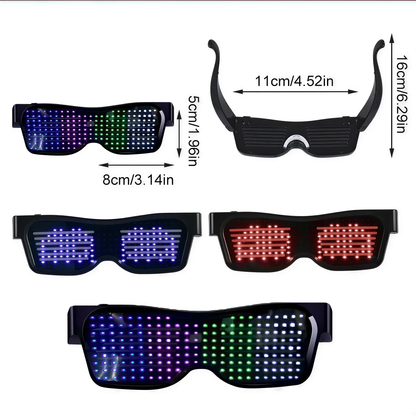 Scrolling LED Display Glasses